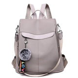 Waterproof Casual Women Backpack Purse Anti-theft Rucksack Mochila Hairball