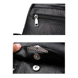 Women Pu Leather Backpack Solid Bagpack Ladies Backbag Female Designers