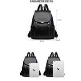 Women Pu Leather Backpack Solid Bagpack Ladies Backbag Female Designers