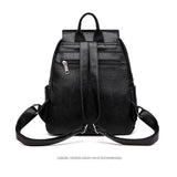 Women Pu Leather Backpack Solid Bagpack Ladies Backbag Female Designers