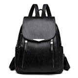 Women Pu Leather Backpack Solid Bagpack Ladies Backbag Female Designers