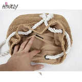 Summer Straw Bag Women Backpack Rucksack Weaved for Girls Mochila Backpack