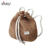 Summer Straw Bag Women Backpack Rucksack Weaved for Girls Mochila Backpack