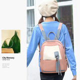 Large-capacity Tassel Student Schoolbag Waterproof Oxford Travel Backpack