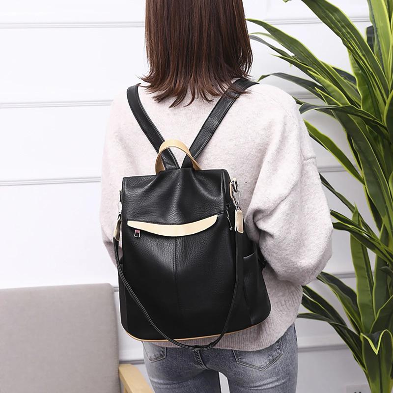 Women's Casual Backpack Solid Travel School Backpack