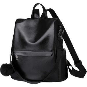 Women's Adjustable Shoulder Backpack Solid Color
