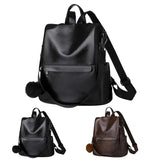 Women's Adjustable Shoulder Backpack Solid Color