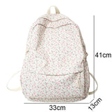 Waterproof Floral Travel Book Backpack Female Laptop Bag