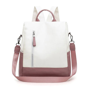 Ladies Versatile Leather Shoulder Bag Casual Large Capacity Backpack