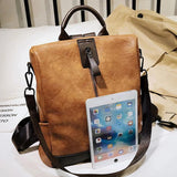 Vintage Women's Backpack Large Capacity Travel Rucksack