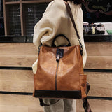 Vintage Women's Backpack Large Capacity Travel Rucksack