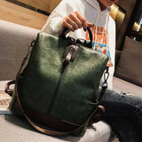 Vintage Women's Backpack Large Capacity Travel Rucksack