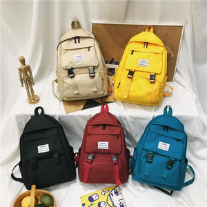 Attra-Yo Women's Solid School Backpack Shoulder Travel Bag