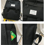 Attra-Yo Women's Solid School Backpack Shoulder Travel Bag