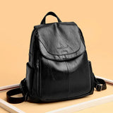 Soft Leather Women's Backpack Shoulder Bag Travel Multi-Purpose