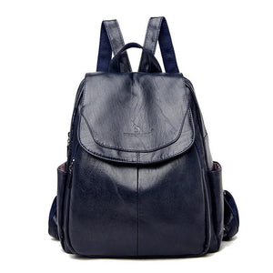 Soft Leather Women's Backpack Shoulder Bag Travel Multi-Purpose