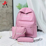 Attra-Yo 3Set Women Backpack Student Bag Lightweight Multifunction