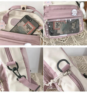 Qiaoduo Mini Backpacks Women Casual Waterproof Nylon Small Shoulder Bags