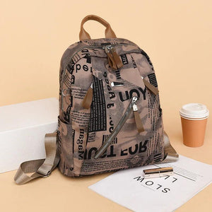 Women Lightweight Oxford Backpack Printing Casual Travel Bag
