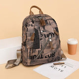 Women Lightweight Oxford Backpack Printing Casual Travel Bag
