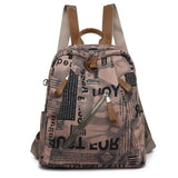 Women Lightweight Oxford Backpack Printing Casual Travel Bag