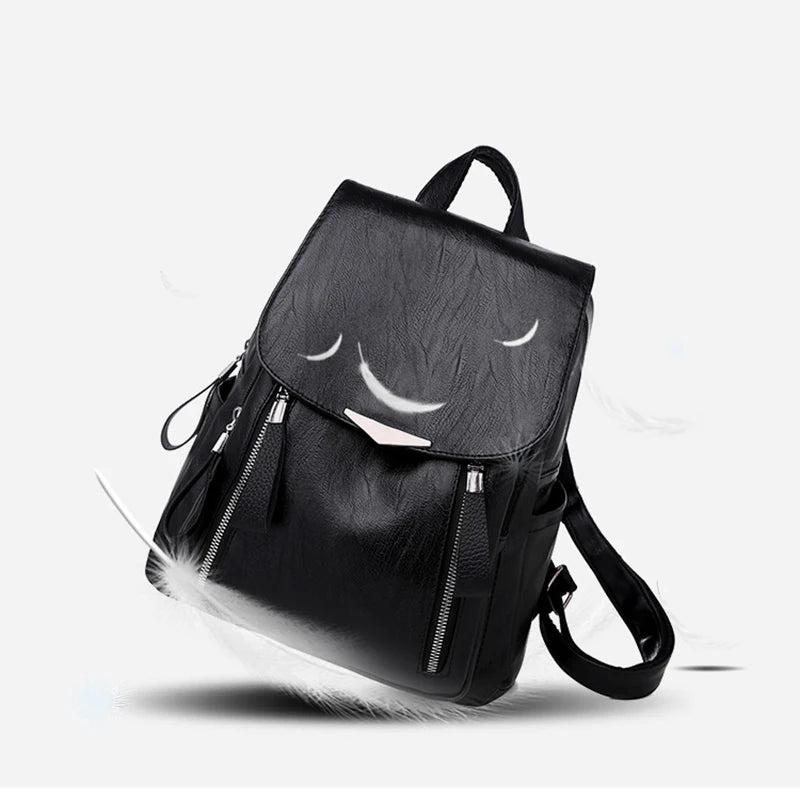 PU Leather Backpack Schoolbag For Girls
