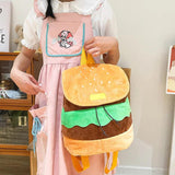 Canvas Hamburger Backpack for Teenagers