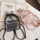 Transparent Jelly Backpack Mini Bag Female Women Small Bag