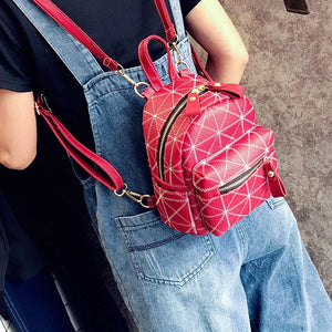 Women PU Leather Daypack Backpacks for Teenage Girls