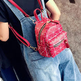 Women PU Leather Daypack Backpacks for Teenage Girls