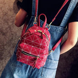 Women PU Leather Daypack Backpacks for Teenage Girls