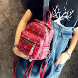 Women PU Leather Daypack Backpacks for Teenage Girls