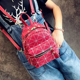 Women PU Leather Daypack Backpacks for Teenage Girls
