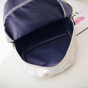 Women Girls Holographic Backpack School Bags Teenage Travel Bags