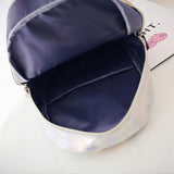 Women Girls Holographic Backpack School Bags Teenage Travel Bags