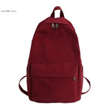 Solid Women Backpack for Teenage Girl School Bag