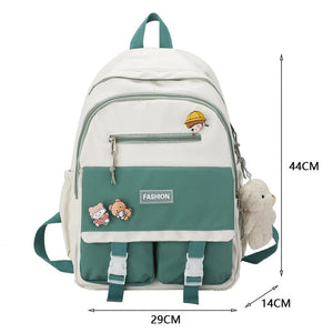 Nylon Large Capacity Backpack for Girls