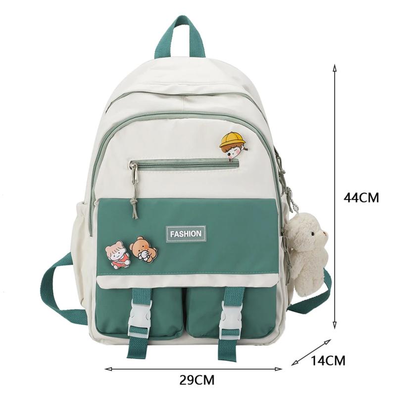Nylon Large Capacity Backpack for Girls