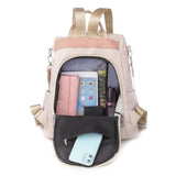 Embroidered Women Backpack Oxford Cloth School Bag