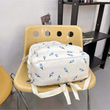 Floral Backpack Women Sweet Mori-girl School Bag Waterproof Large Capacity