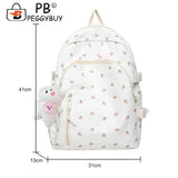 Floral Backpack College Student Large Capacity Fresh School Bag
