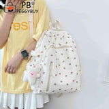 Floral Backpack College Student Large Capacity Fresh School Bag