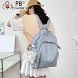Floral Backpack College Student Large Capacity Fresh School Bag