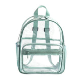 Women Transparent PVC Backpack College Students Bookbag