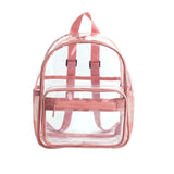Women Transparent PVC Backpack College Students Bookbag