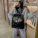 Women's PU Leather Backpack Large Capacity Multi-function Bag