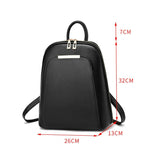 Women's PU Leather Backpack School Shoulder Bag Travel Mochila