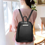 Women's PU Leather Backpack School Shoulder Bag Travel Mochila
