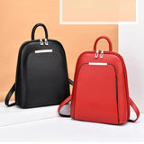 Women's PU Leather Backpack School Shoulder Bag Travel Mochila