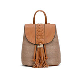 SCOFY Knitted Beach Bag Backpacks for Women Tassel Satchel Backpack Purse